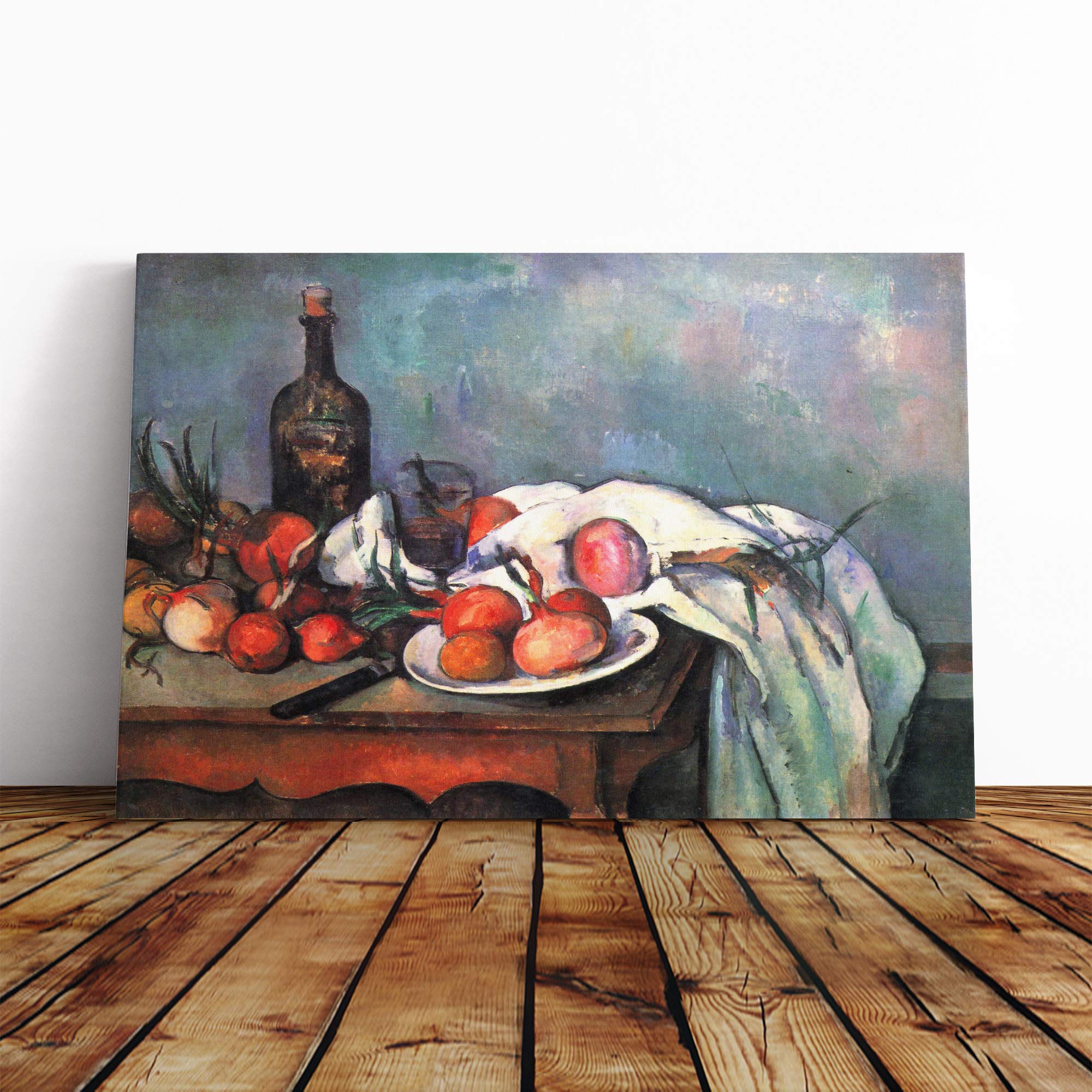 Paul Cezanne Still Life (13) Canvas Print | Gallery Wrapped 30mm Frame Wall Art | 24x16 inches | Ready to Hang | Modern Still Life Picture | Living Room Bedroom Lounge Office