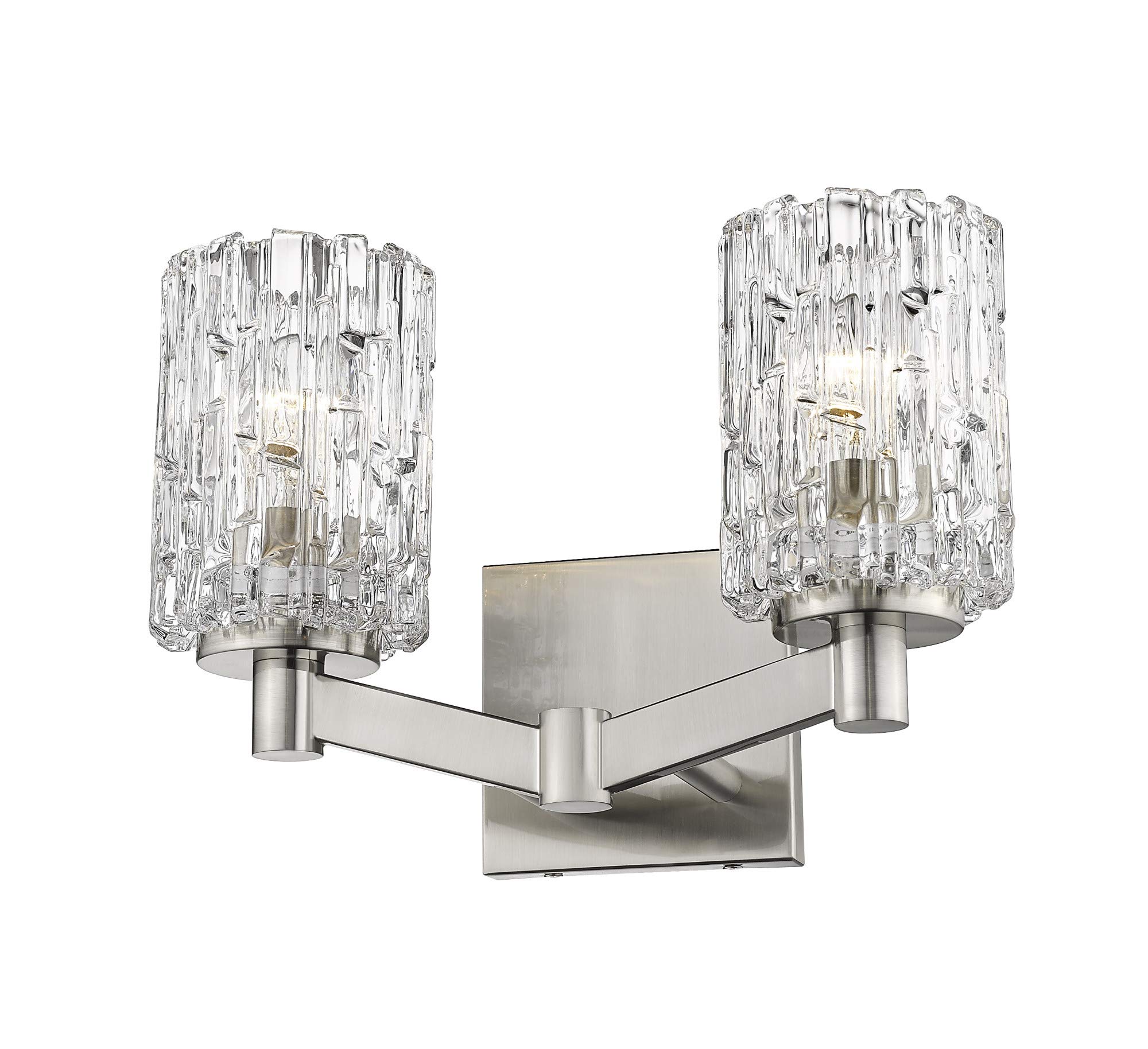 よる 2 Z-Lite 2 Light Vanity 1931-2V-BN, Clear - Amazon.com