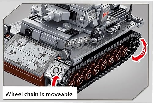 Miniatura 5 de General Jim's Alemán Panzer IV Imperio de Hierro Militar WW2 Tanque Bloques de Construcción Conjunto de Ladrillos