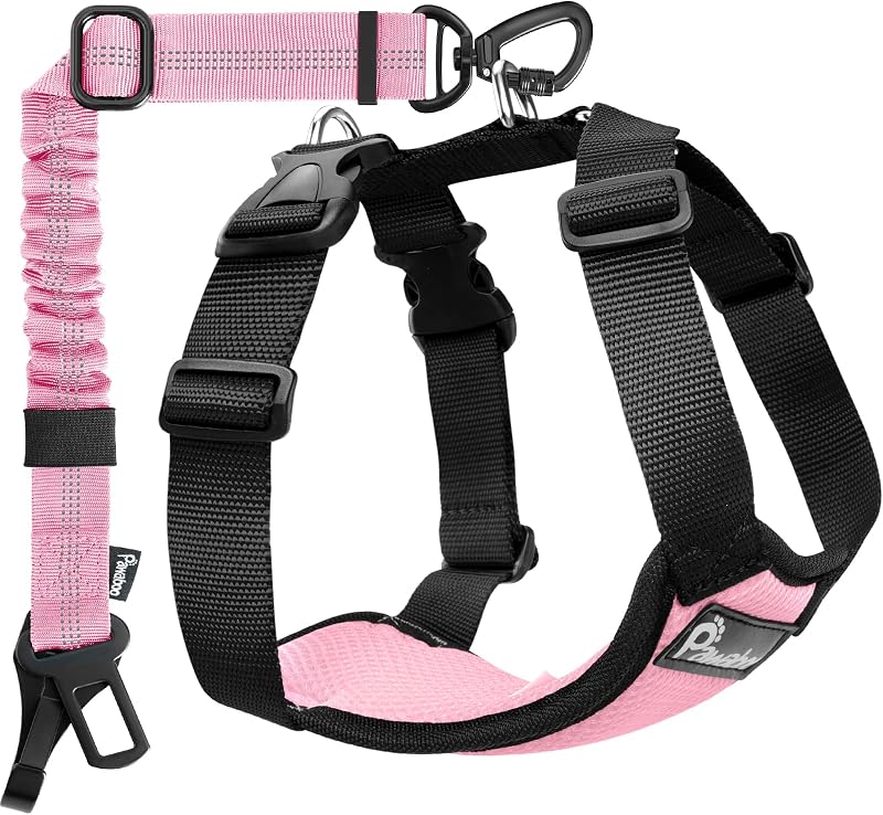 Peitoral de Segurança para Cães no Carro Pawaboo com Fivela 2 em 1 VGRSDG