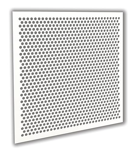2'x2' White Plastic Perforated Tile with 1/2" Diameter Holes