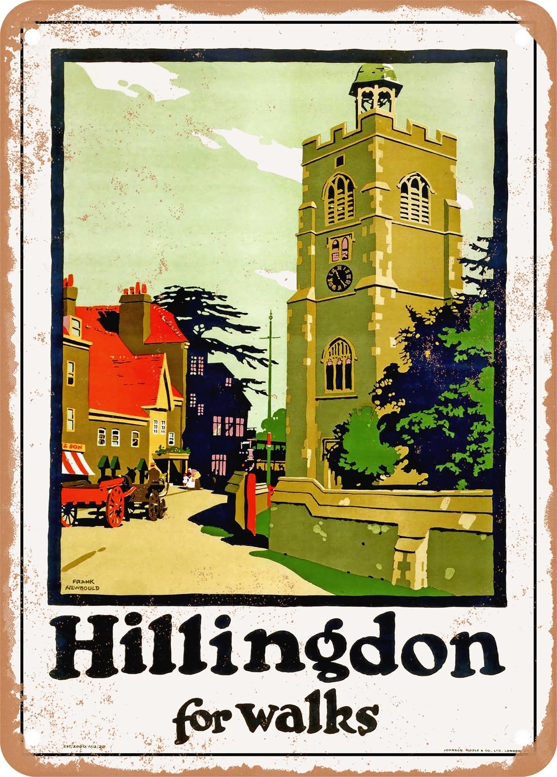 Miaomansenstore Metal Sign - 1925 Hillingdon For Walks Vintage Ad Home Decor