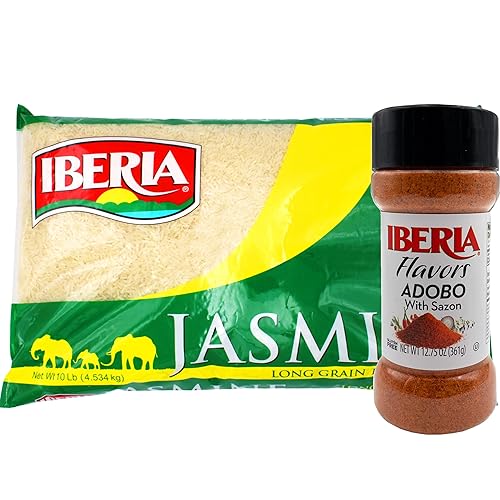 Iberia Adobo With Sazon, 12.75 oz+ Iberia Jasmine Rice, 10 lb.