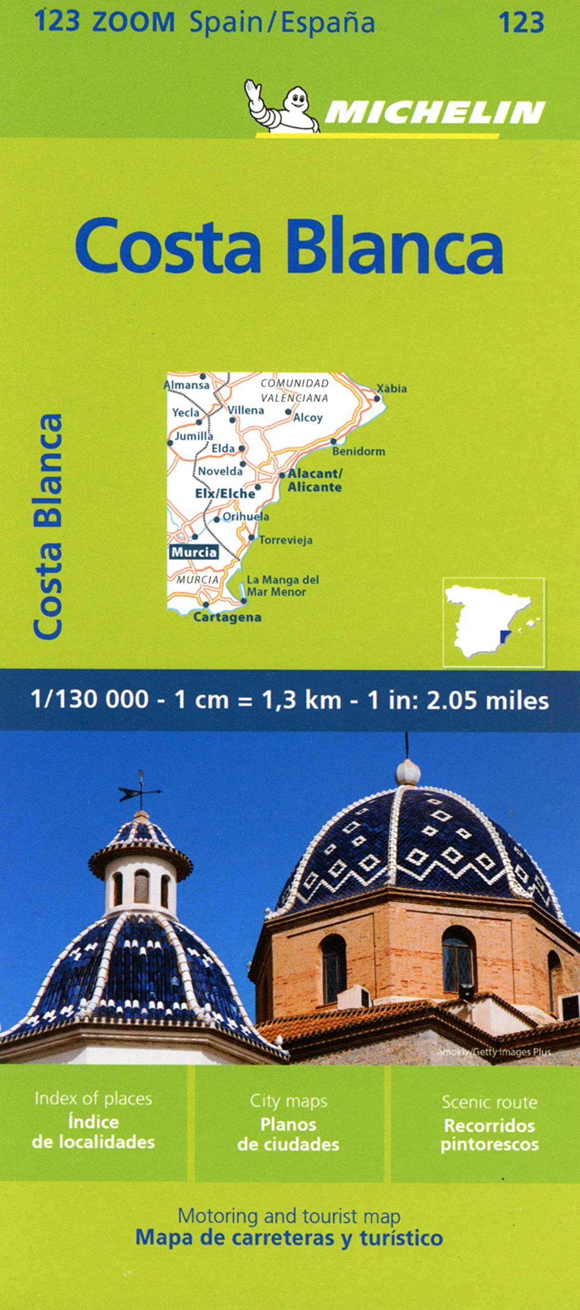 Costa Blanca - Zoom Map 123: Straßen- und Tourismuskarte 1:130.000