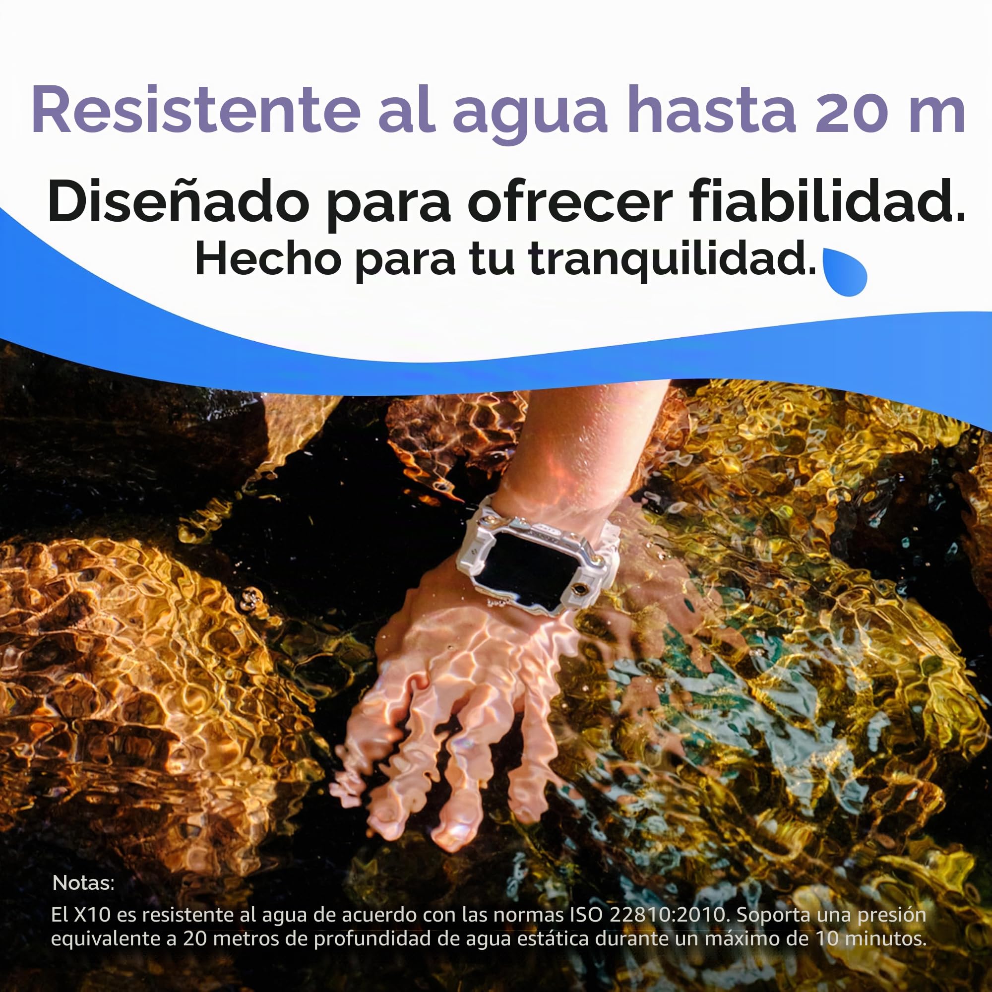 imoo X10 Reloj Inteligente Niños, Abnehmbare Flip-Dual-Kameras, GPS