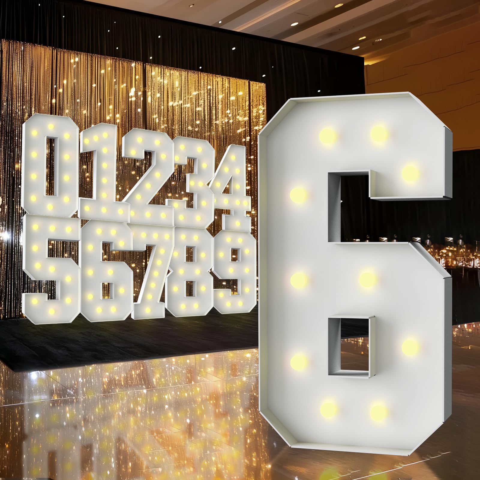ZFUNBO 3FT Marquee Light Up Number