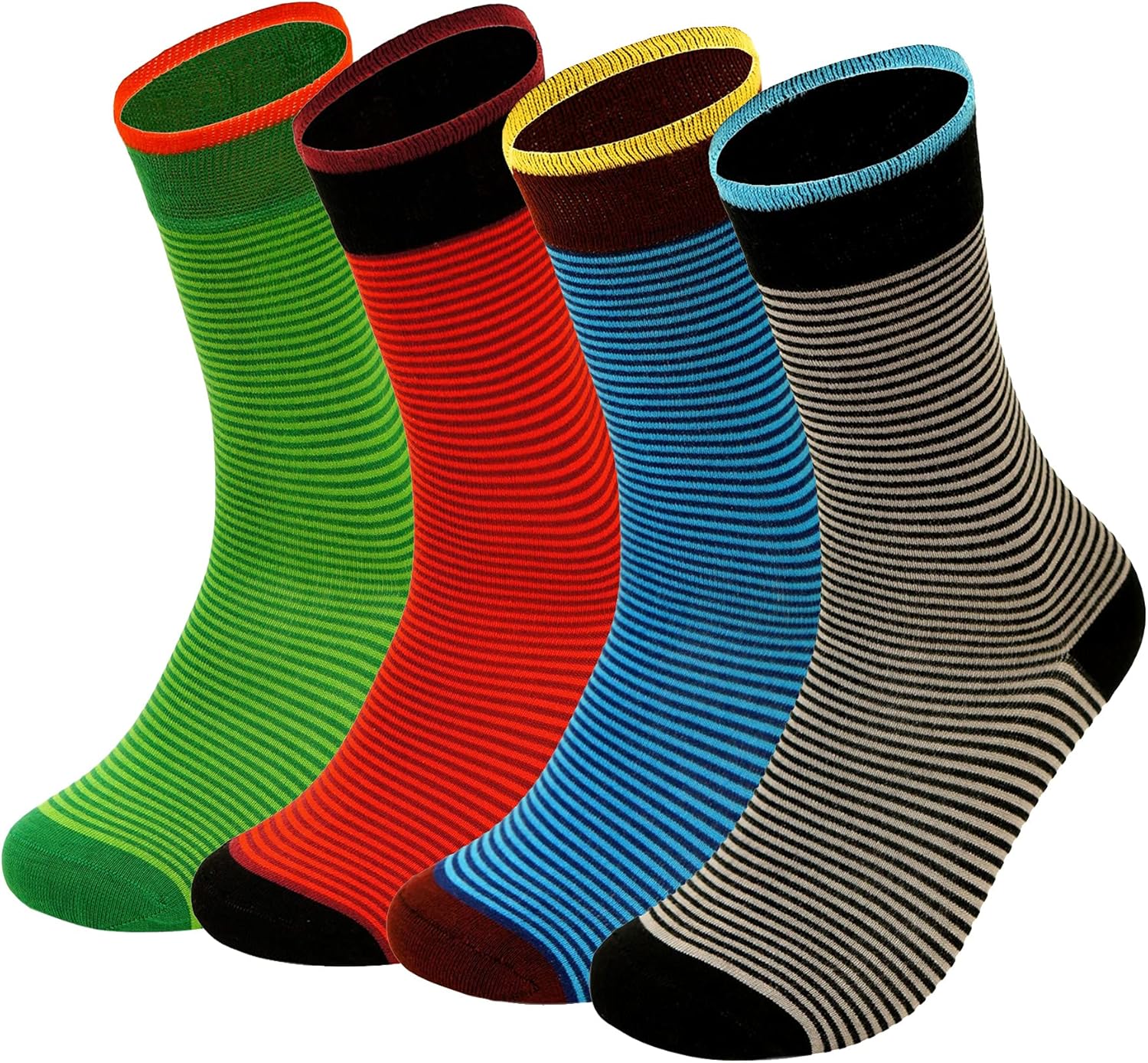 anatolian Colorful Crew Socks for MEN WOMEN - Natural Silken Soft Seamless Casual or Dress Socks