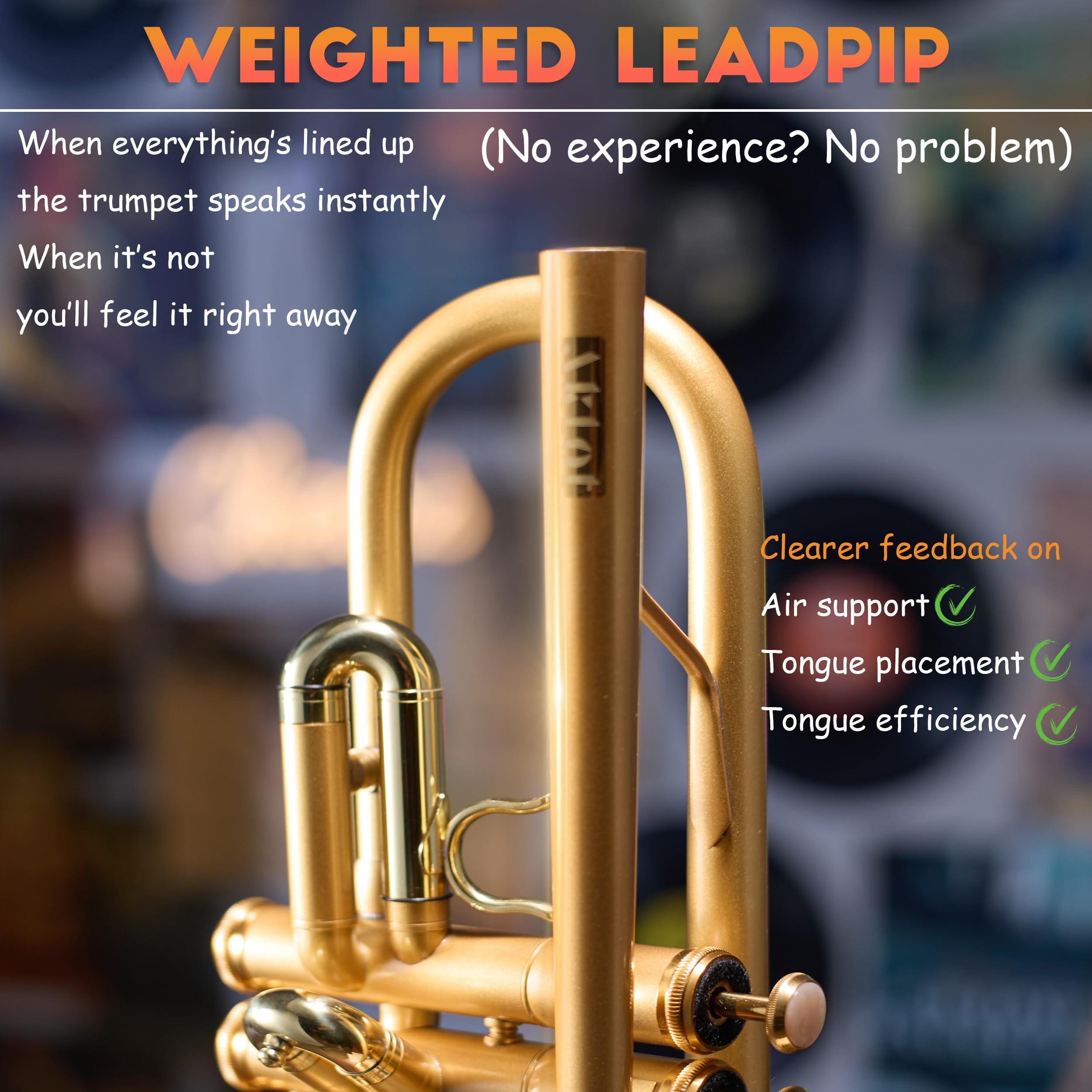 AKLOT Bb Trompeteninstrument, Gold