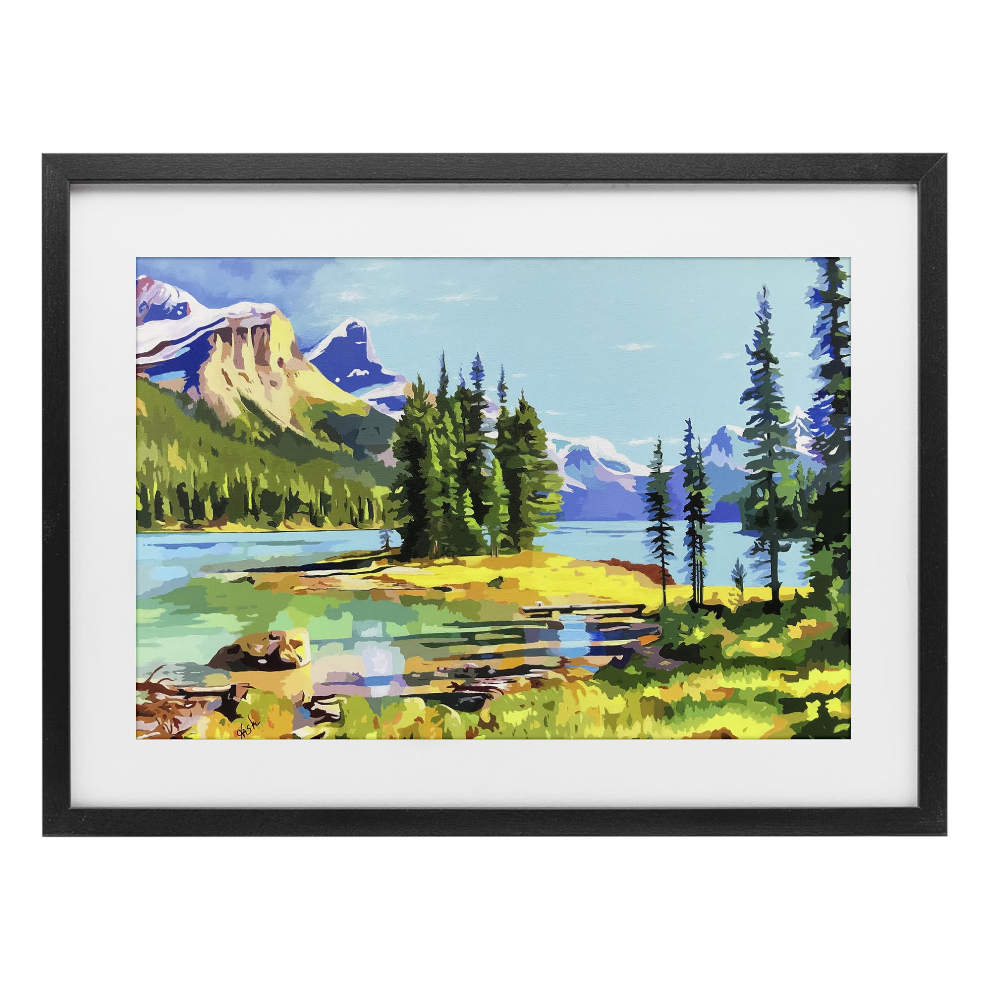 'Alpine Mountain Solitude'| Framed Print Under Glass