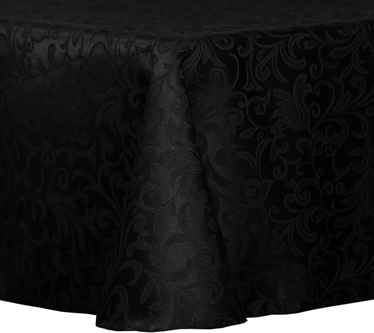 Ultimate Textile Vintage Damask Somerset 60 x 120-Inch Oval Tablecloth White