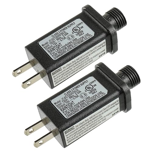 SIGANDG 12V 8.4W LED Transformador Reemplazo Clase 2 Fuente de alimentación para Navidad Cadena Luz Inflable Decoraciones LED Controlador IP44