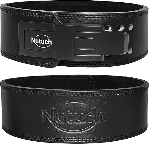 Genuine Leather Lever Weight Lifting Belt 10mm Gym Belts Weight Lifting Belts for Men and Women Grain Leather Weightlifting Belt Workout Belt