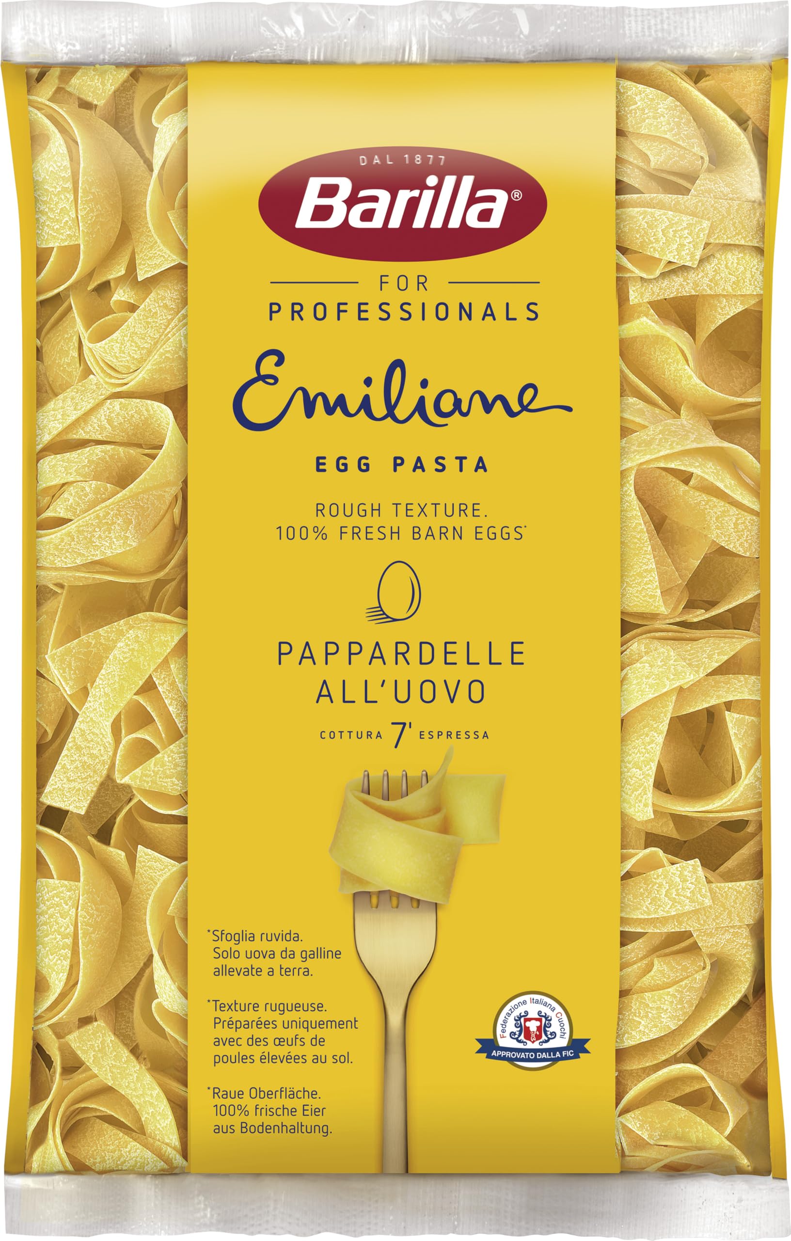 Barilla Emiliane Chef Pappardelle all' Uovo – 6er Pack (6 x 1kg)