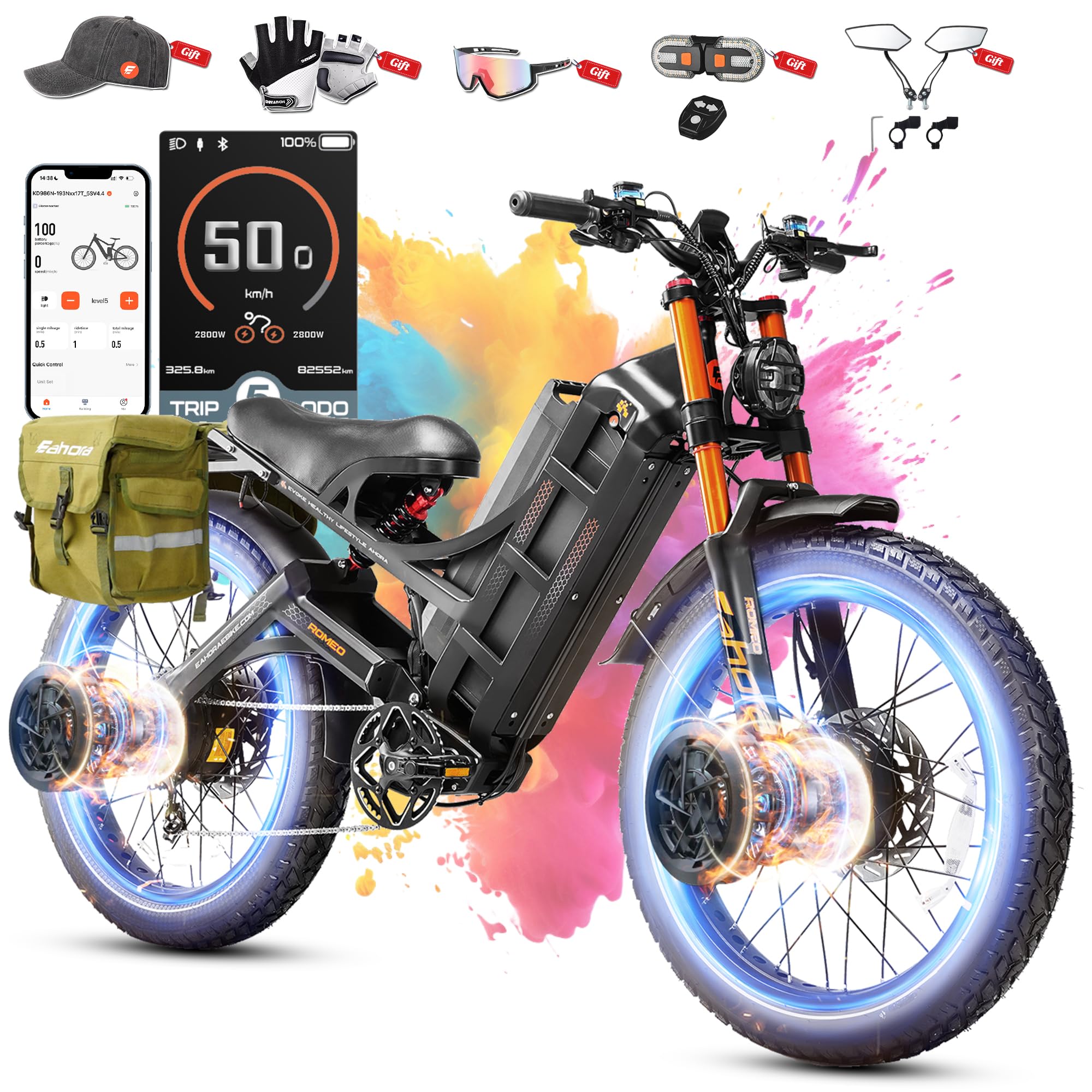 eAhora Romeo Pro 3 Dual Motor Electric Bike