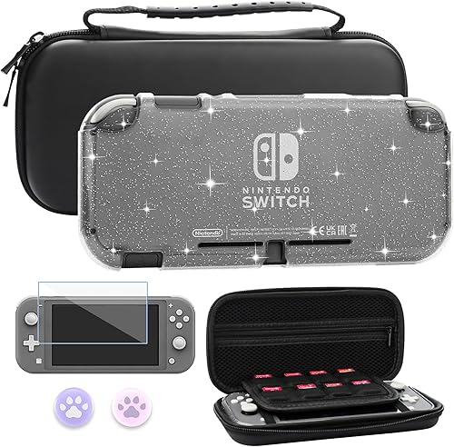 FUNDIARY Funda de transporte de viaje para Nintendo Switch Lite, funda protectora rígida de viaje para Lite, funda de transporte portátil a prueba
