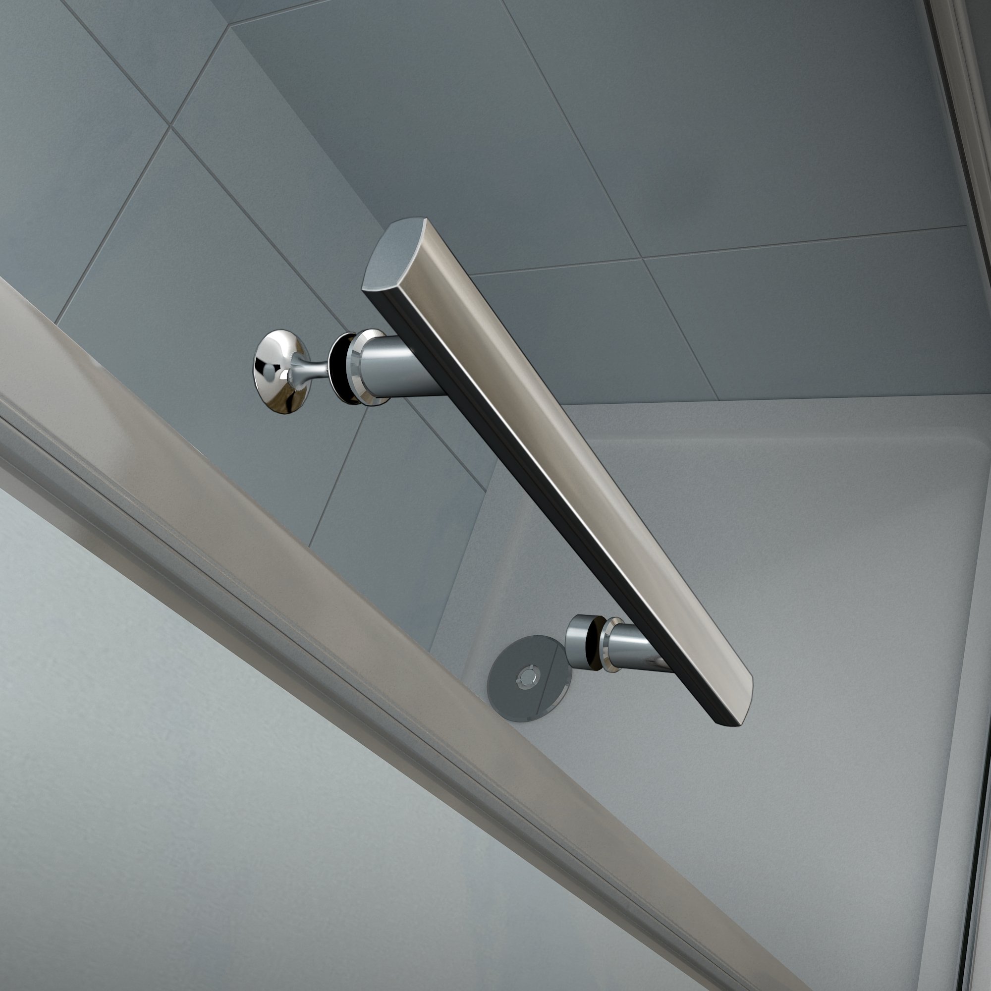 AICA porte de douche pivotante 76x197cm en 6mm verre anticalcaire AICA porte de douche en niche