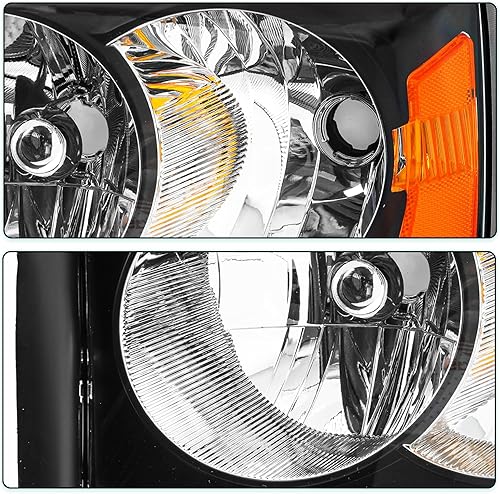 Miniatura 5 de Conjunto de faros delanteros compatible con Dodge Dakota 2005-2007, halógeno, equipo original, repuesto para el lado del pasajero y del conductor,