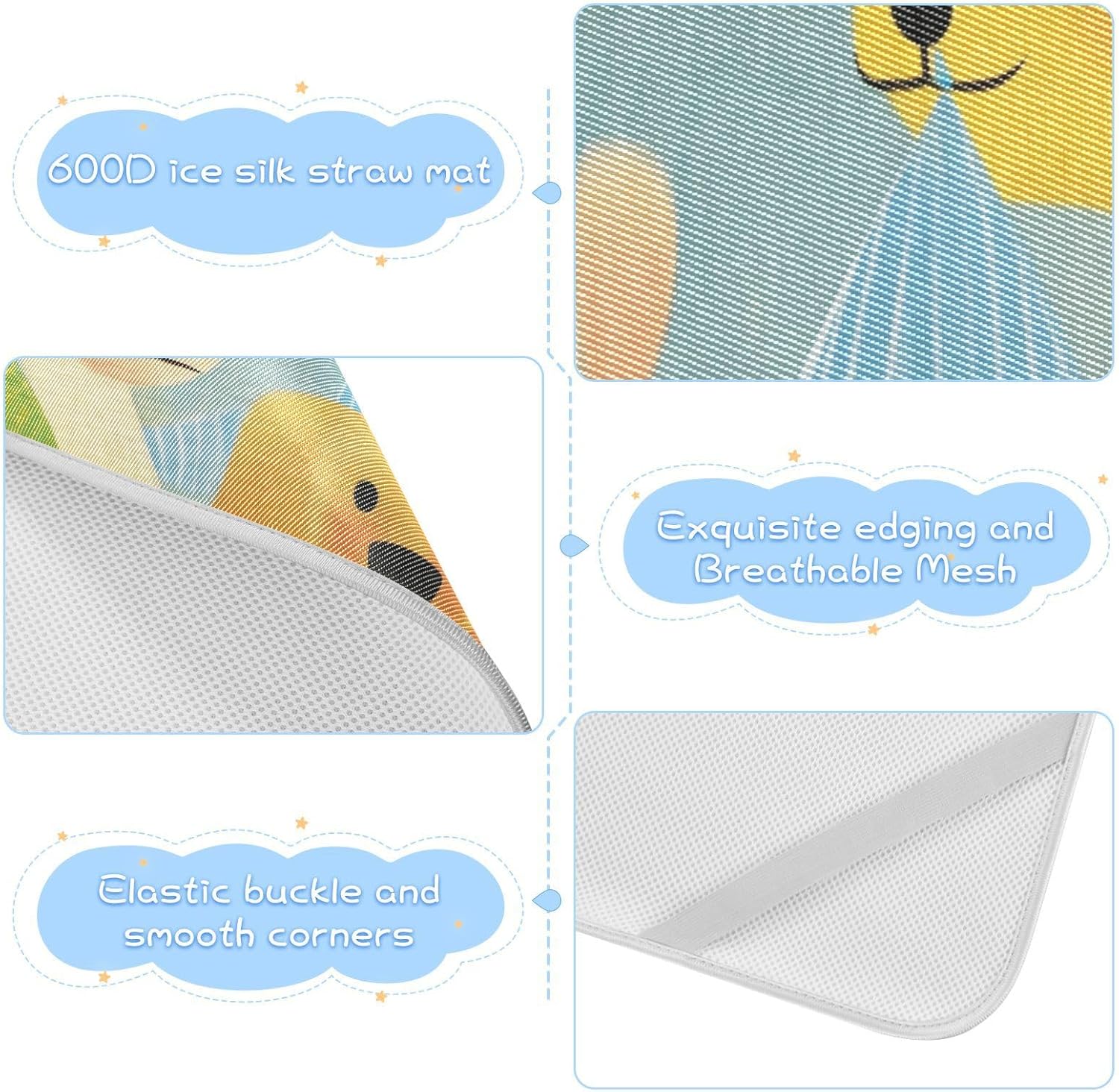 Dogs Family Party Cartoon Cute Cooling Baby Mattress Protector pad 28" x 52" Ultra Soft Pads for beds for Baby&Toddler