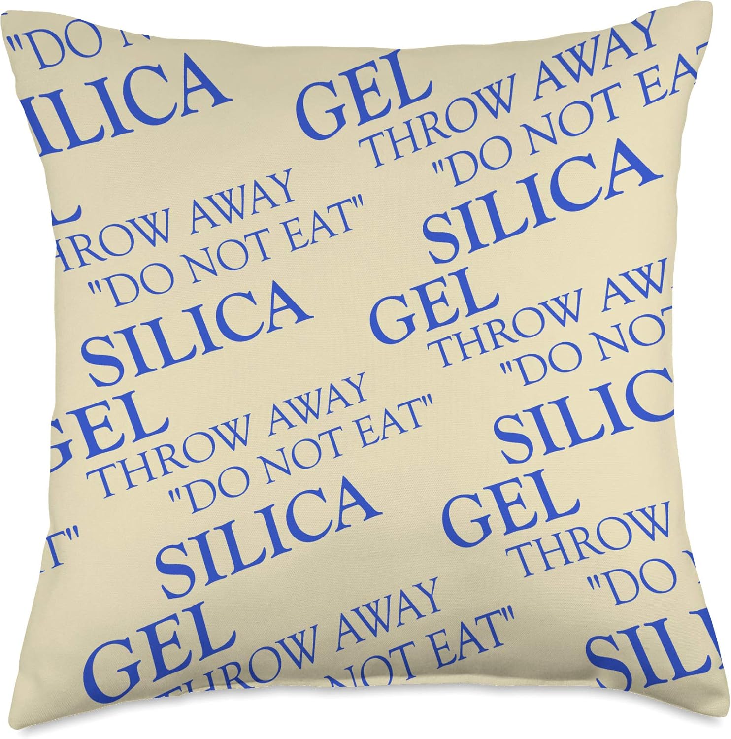 Desiccant Silica Gel DO NOT EAT Throw Away Blue Tan Throw