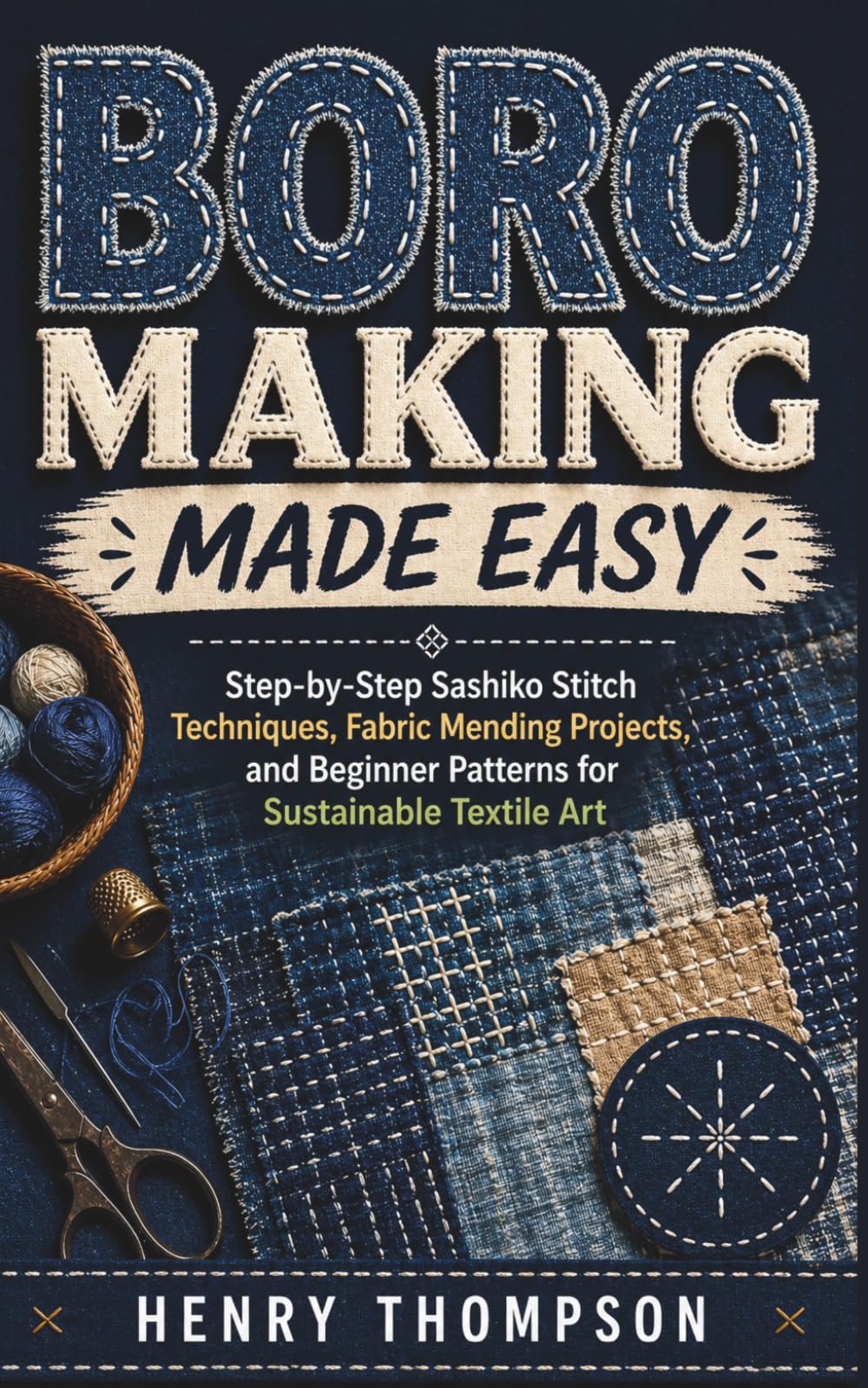BORO MAKING MADE EASY: Step-by-Step Sashiko Stitch Techniques, Fabric Mending Projects, and Beginner Patterns for Sustainable Textile Art