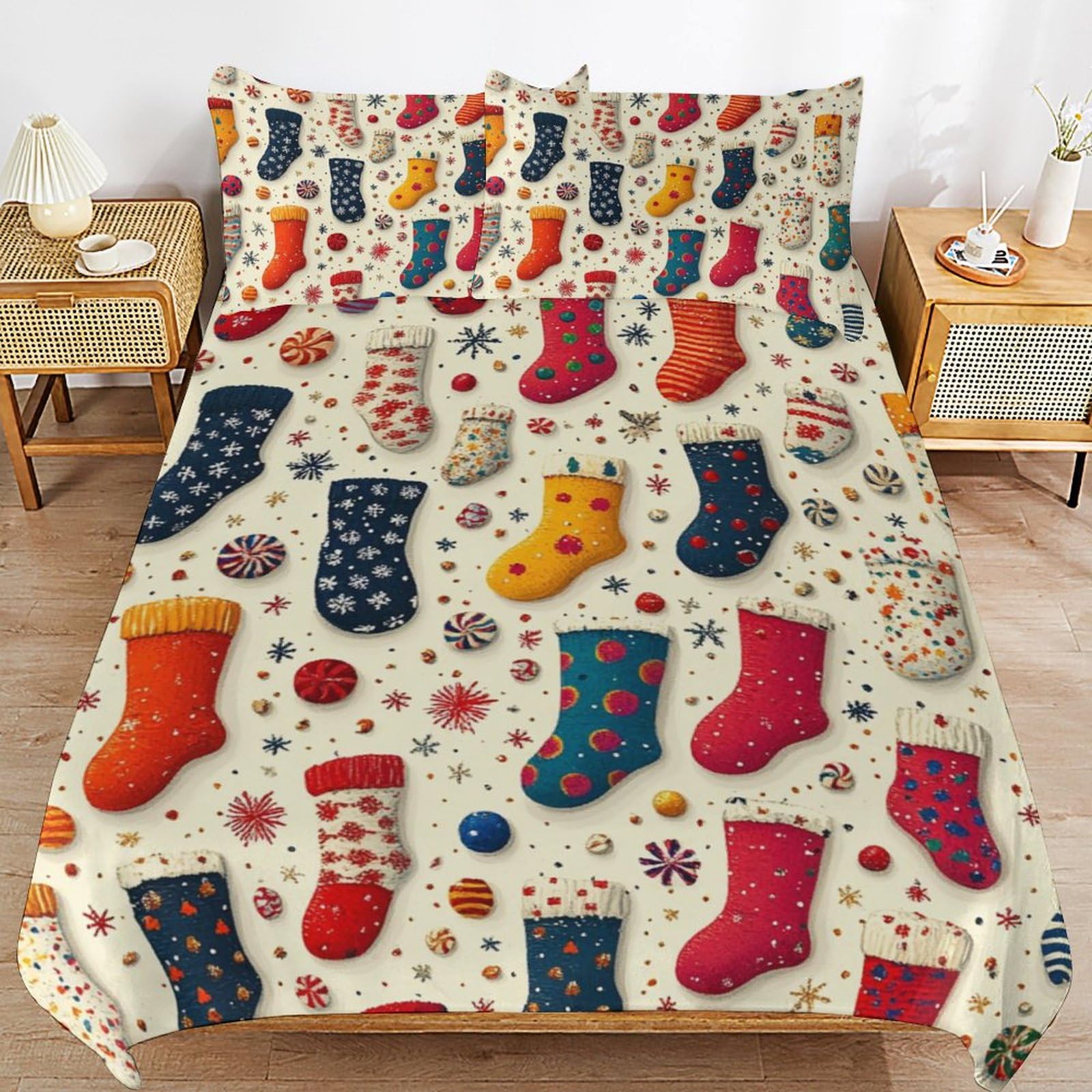 Ropa de cama de animales en microfibra antiarrugas con 2 fundas de almohada grandes