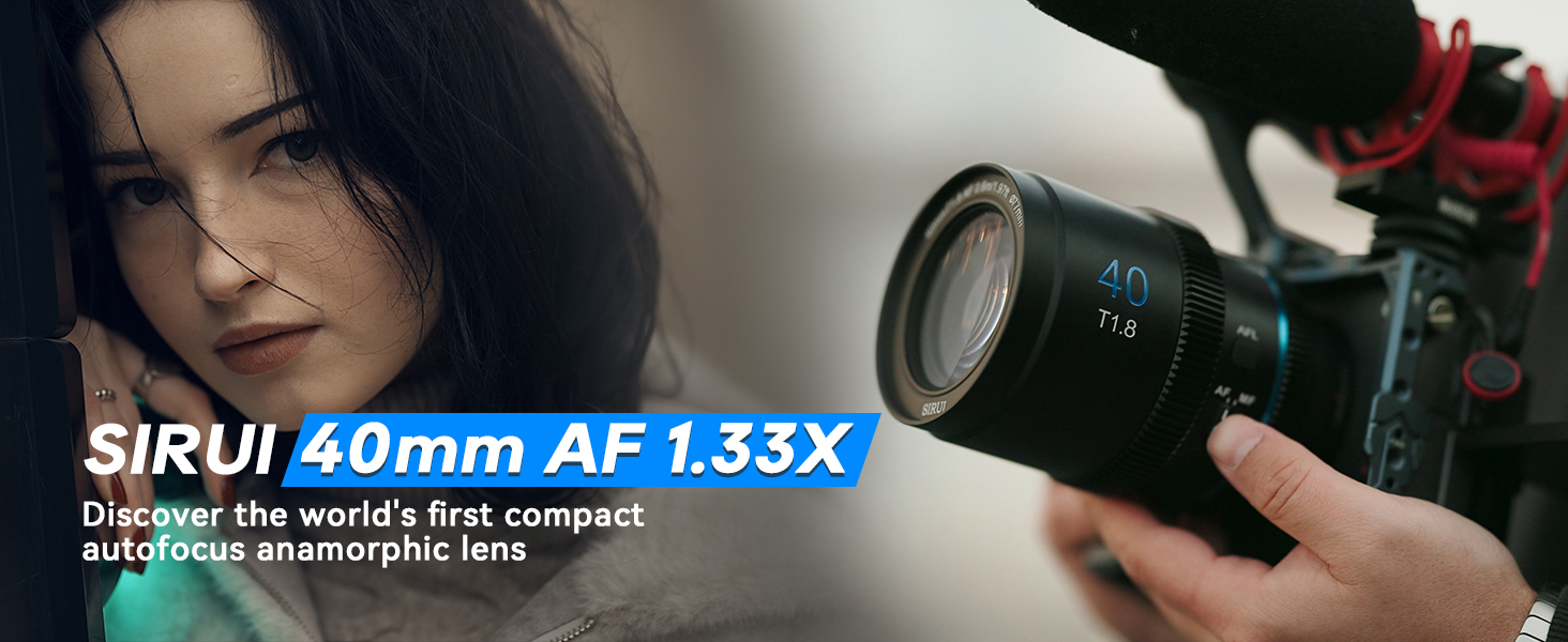 Amazon.com : SIRUI 40mm T1.8 1.33X Anamorphic Lens, S35 Autofocus