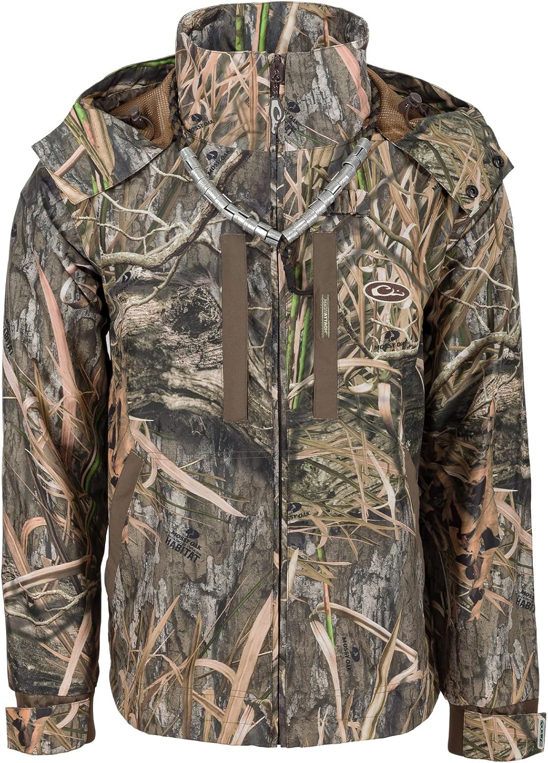 Drake Waterfowl Men's EST Heat-Escape Full Zip 2.0 DW2432 Waterproof Windproof Breathable Hunting Hooded Jacket with Pockets