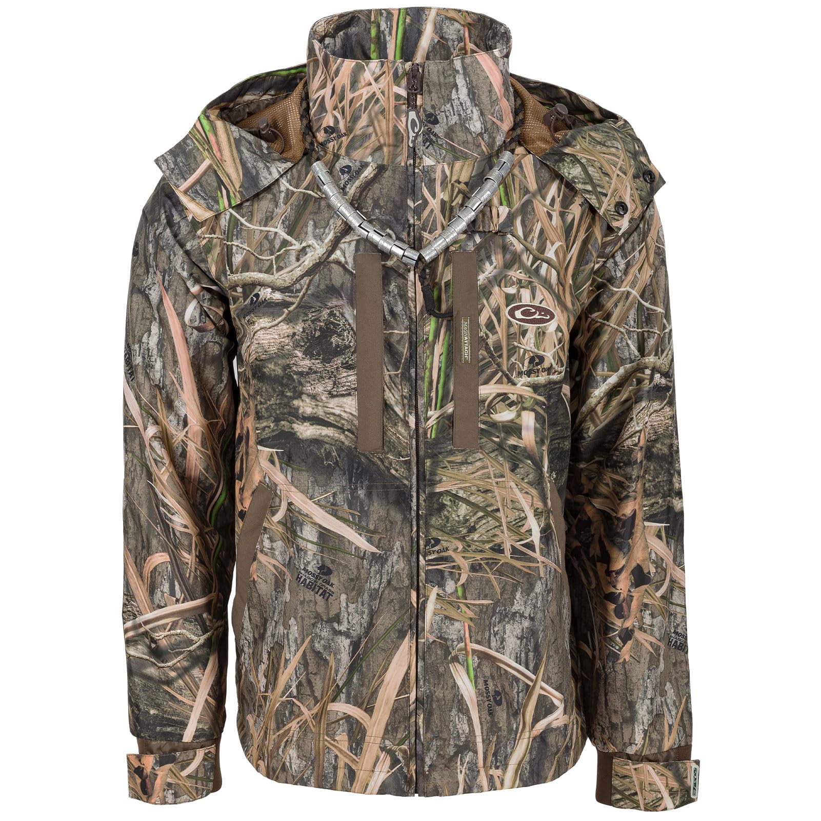 Drake Waterfowl Mens EST Heat-Escape Full Zip 2 0 DW2432 Waterproof Windproof Breathable Hunting Hooded Jacket with Pockets