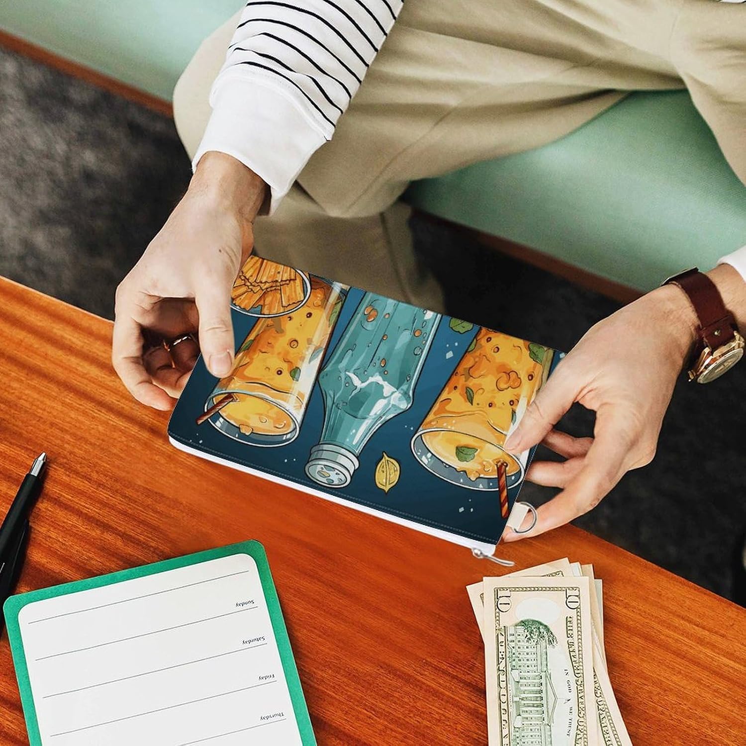 Movie Night Party Food Decorative Coin Purse Coin Wallet Coin Bag Coin Pouch with Zipper Canvas Change Purse Pouch Zero Wallet Tool Bag