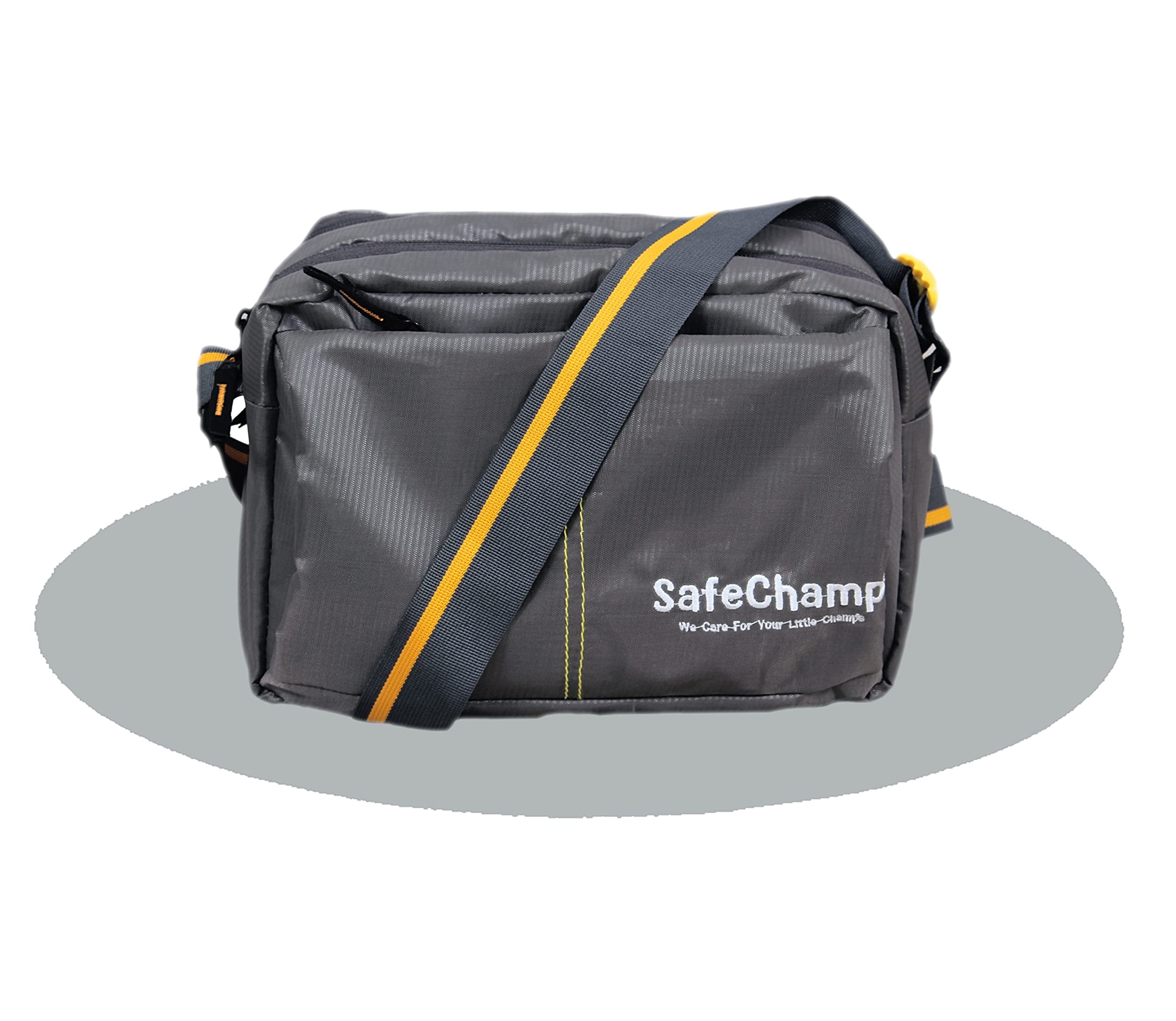 SafeChampAmore Multipurpose Diaper Bag Cum Sling Mother Diaper Bag For Short Use. (Grey)