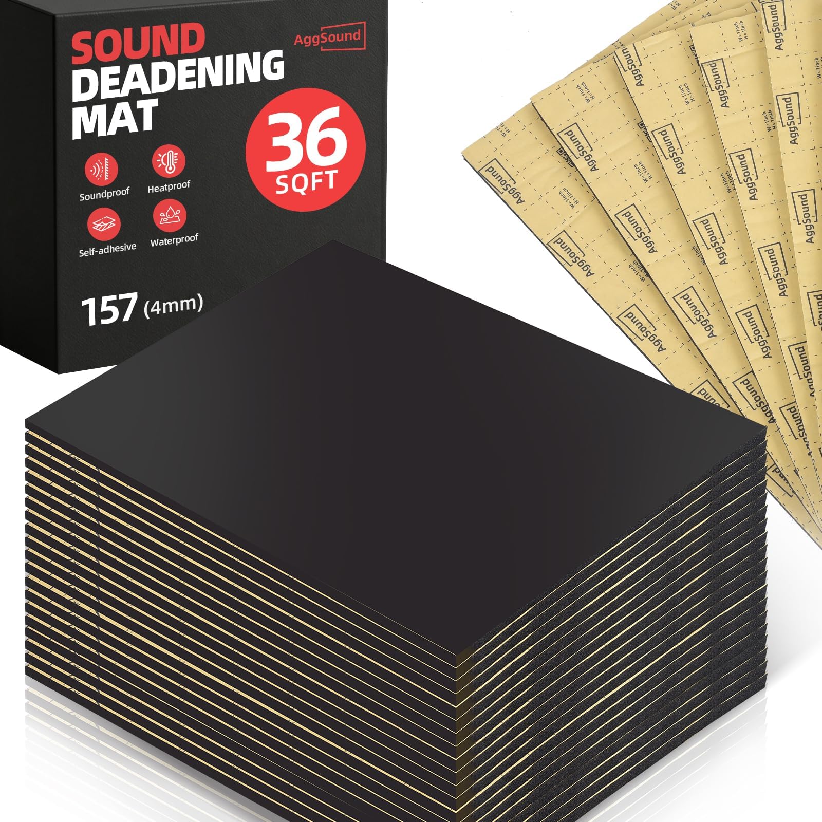 Plastic Car Insulation, 4 mm, 36 sqft (3.34 m²)