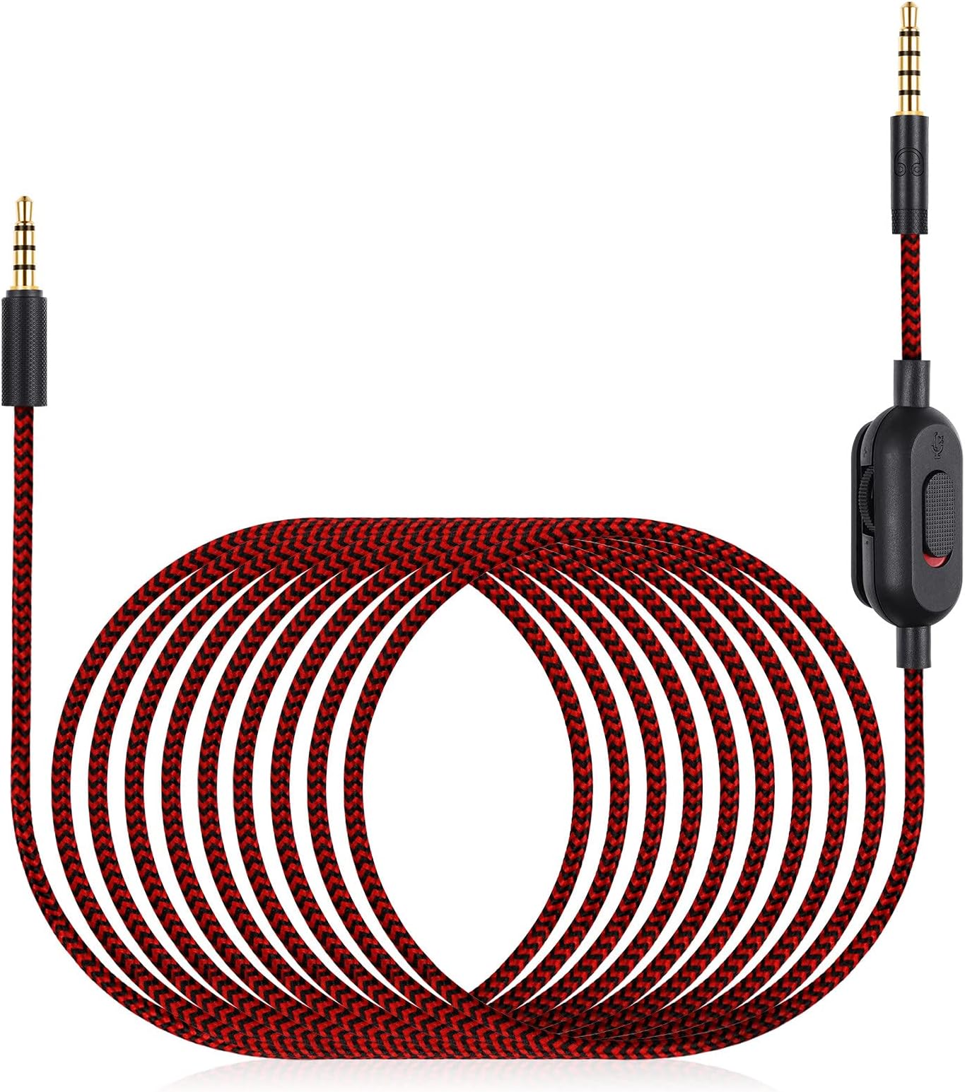 weishan G233 Audio Cable Replacement for Logitech Wired G433 / G Pro/G Pro X Gaming Headsets, Red Detachable Aux Cord Works on Xbox One PS4 PS5 PC, 6.6ftCarbon Neutral Certified by SCS Global Services