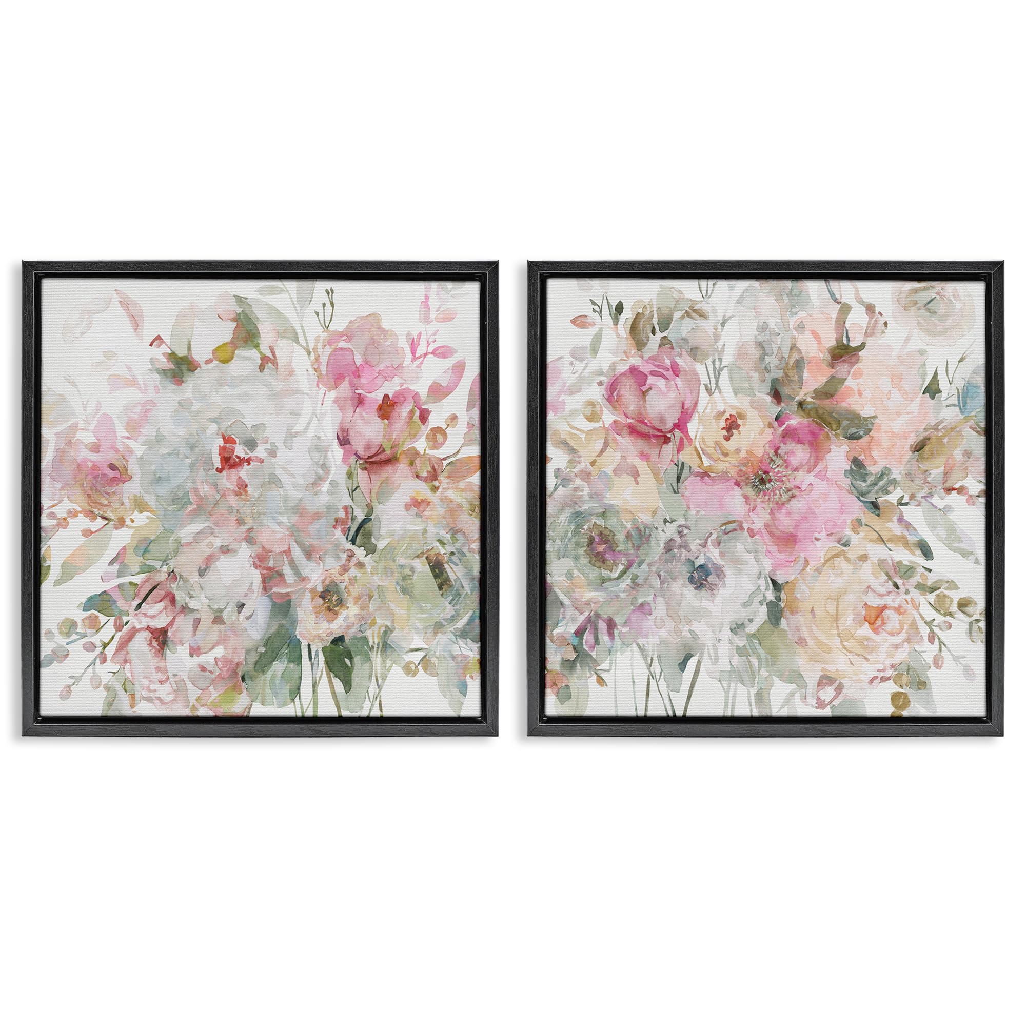 Stupell Industries Romantic Blush Floral Bouquet 'Romantic Blush Botanicals'| 2Pc Floating Frame Art Set 2
