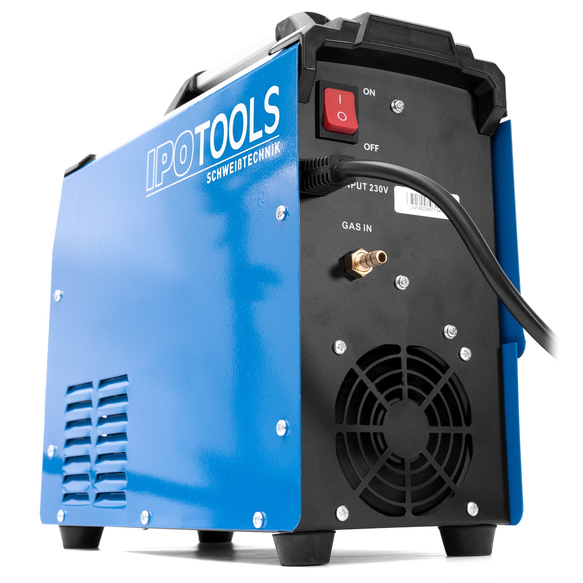 IPOTOOLS MIG-160ER Inverter Schweißgerät MIG MAG - Schutzgas Schweissgerät mit 160 Ampere auch FLUX/Fülldraht und Elektroden geeignet/E-Hand/Digitalanzeige/IGBT / 230V / 7 Jahre Garantie