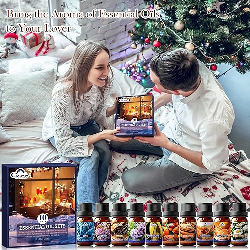 Miniatura 7 de Juego de aceites esenciales, 10 unidades de aceites aromáticos para difusores para el hogar, lavandería, fabricación de velas, humidificadores,