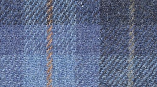 Miniatura 3 de Tela tradicional de tweed Harris con etiquetas de autenticidad (tartán azul, 19.7 x 29.5 in)