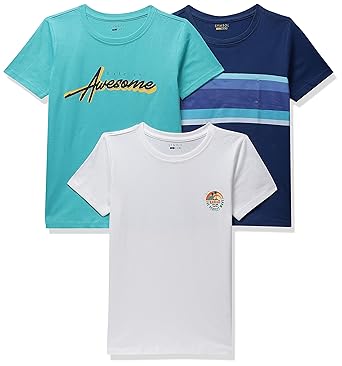 Amazon Brand - Symbol Boy's Regular T-Shirt