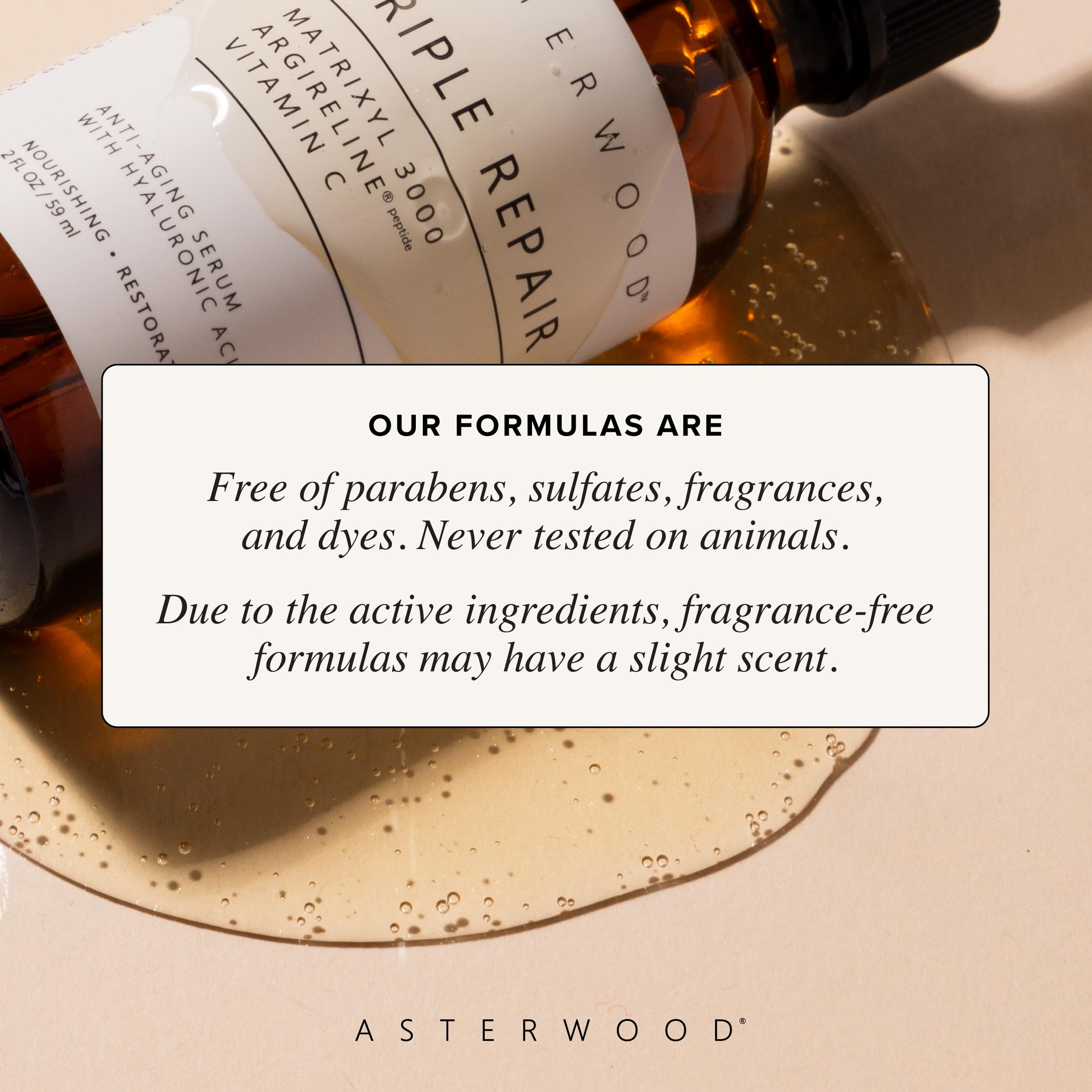 Asterwood Triple Repair Peptide Serum, Matrixyl 3000, Argireline & Vit. C