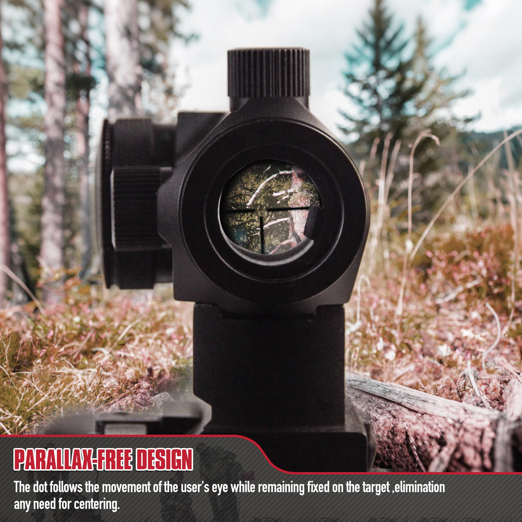 VicBre HD22M1 Red Dot Visier Rotpunktvisier Leuchtpunktvisier Reflexvisier Reticle Gun Scope Reflex Optics für die Jagd und das Schießen