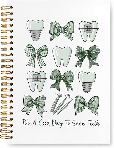 Miniatura 26 de Cuaderno de regalos para dentistas, asistente de higienista dental, regalos de oficina para mujeres, cuaderno de tapa dura en espiral de 5.5 x 8.3