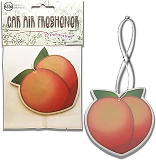 (Pack of 3) Fruity Fruit Air Fresheners - Automotive Accessory - Car Hanging Air Fresheners (Peach)