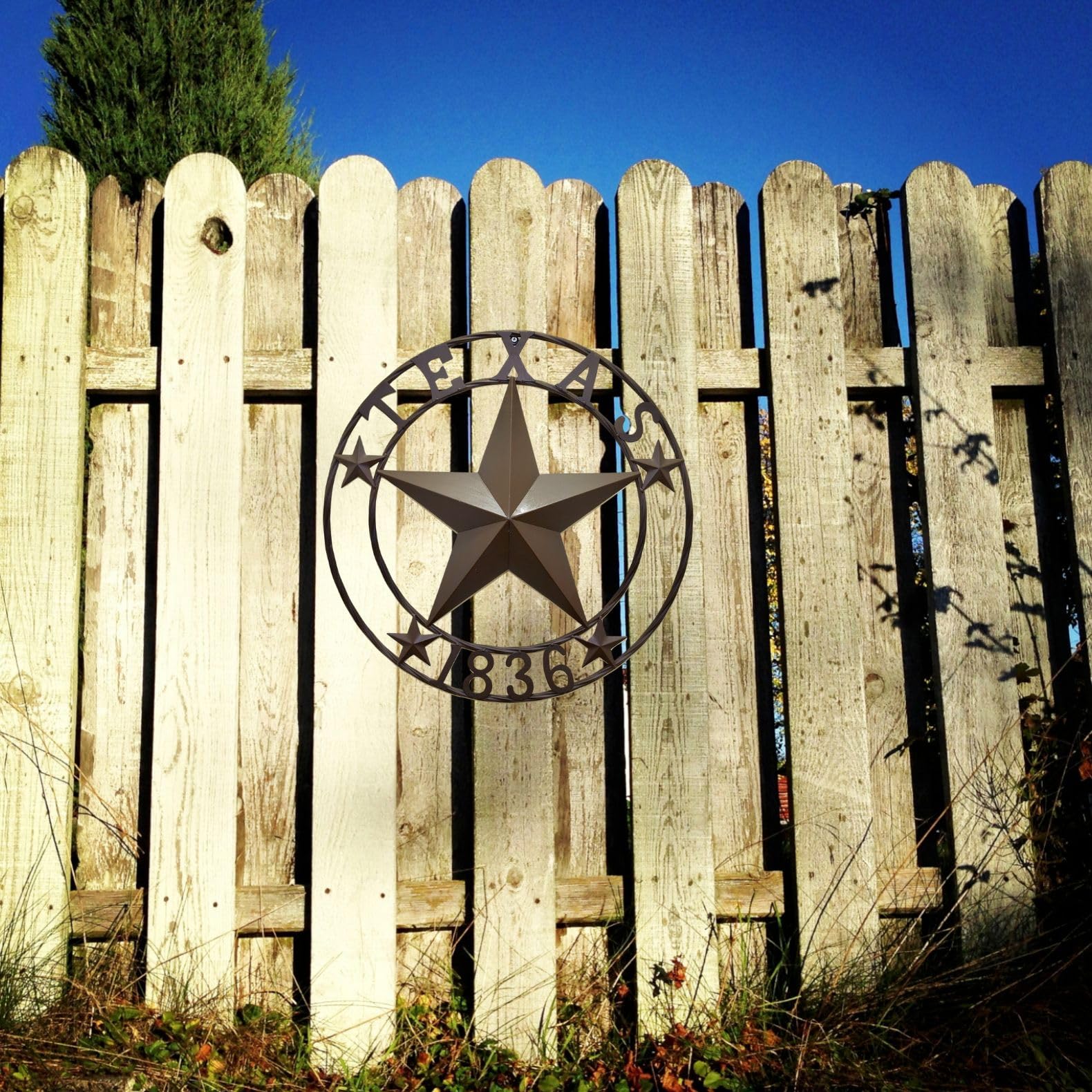 BestGiftEver Metal Circle – Texas 1836 Targa decorativa da appendere alla parete