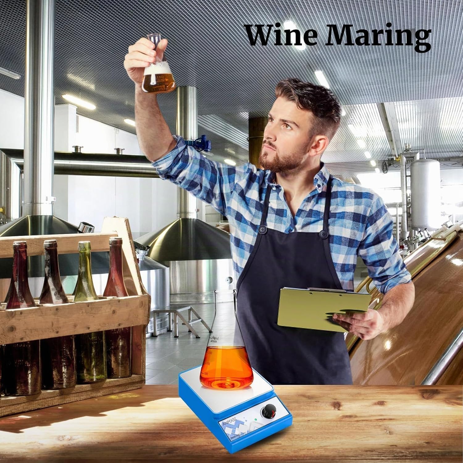 Agitatore magnetico professionale con piastra di agitazione | miscelatore magnetico 3000 RPM | 4 barre incluse | agitatori da laboratorio 3000 mL | acciaio inossidabile 316 | senza riscaldamento