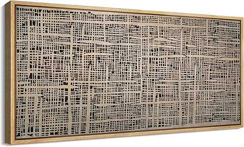 Miniatura 12 de MUDECOR Lienzo enmarcado extra grande para pared, tonos neutros suaves, naturaleza, vida silvestre, antiguo, retro, bellas ilustraciones,