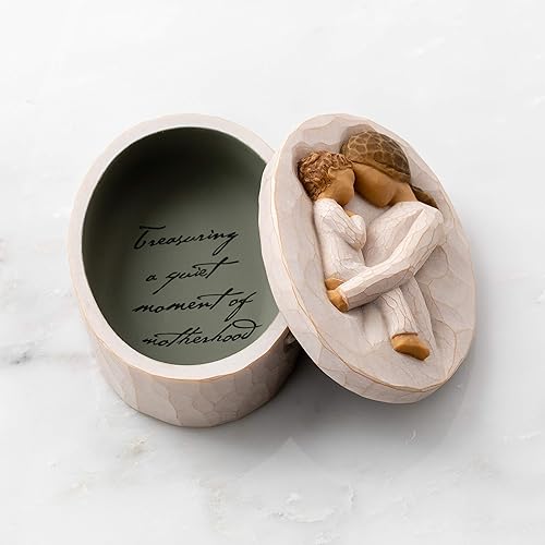 Miniatura 4 de Willow Tree Tenderness, caja de recuerdo esculpida pintada a mano