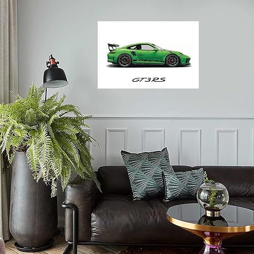 Miniatura 2 de Póster de coche 911 GT3RS - Póster de pared de coche de carreras, pósteres vintage para hombres, impresiones artísticas de automóvil 911, lienzo