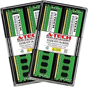 RAM Serveur 32 Go DDR4-2666 ECC RDIMM – Équivalent Kingston KSM26RD4/32HDI, Garantie à Vie
