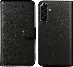 For Samsung A17 Case, Premium PU Leather Wallet Flip Cover [Card Holder] [Kickstand] [Magnetic Closure] Shockproof Phone Case For Samsung Galaxy A17 5G / 4G - Black