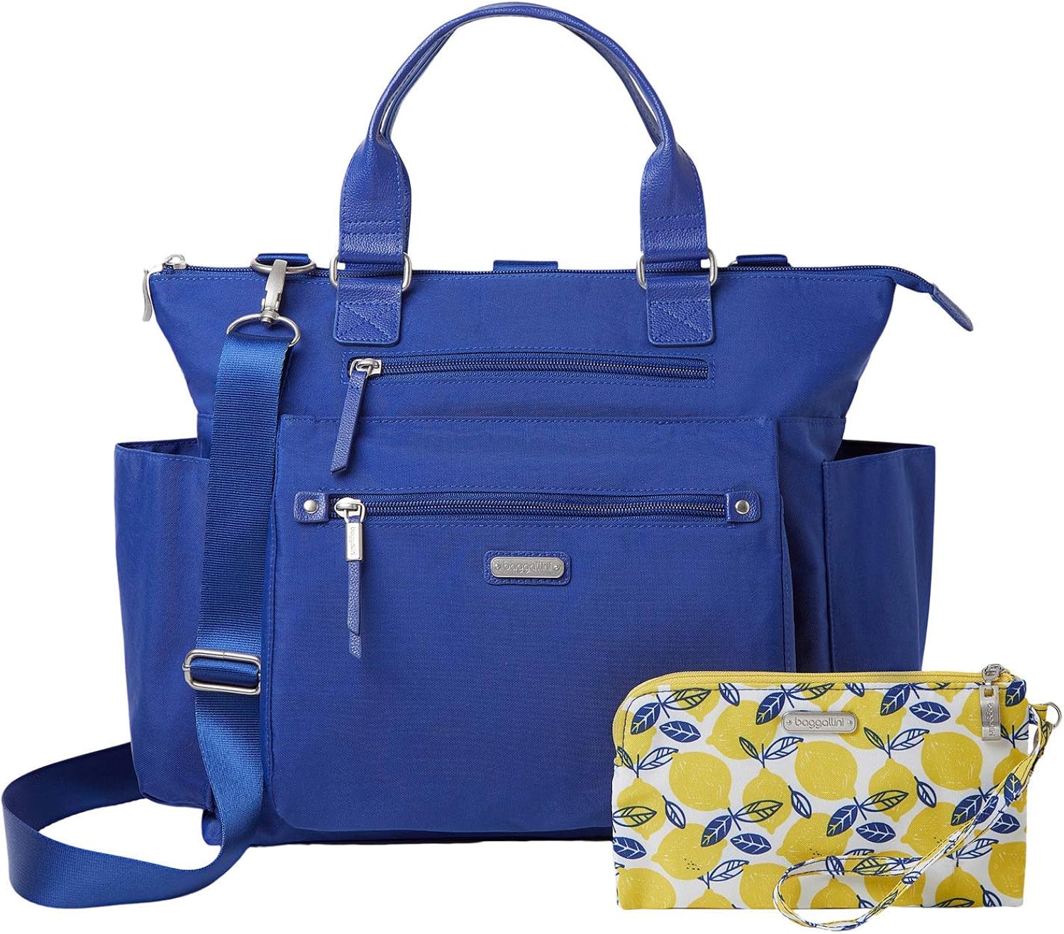 Baggallini New Classic 3in1 Convertible Backpack with RFID Phone Wristlet Cobalt One Size