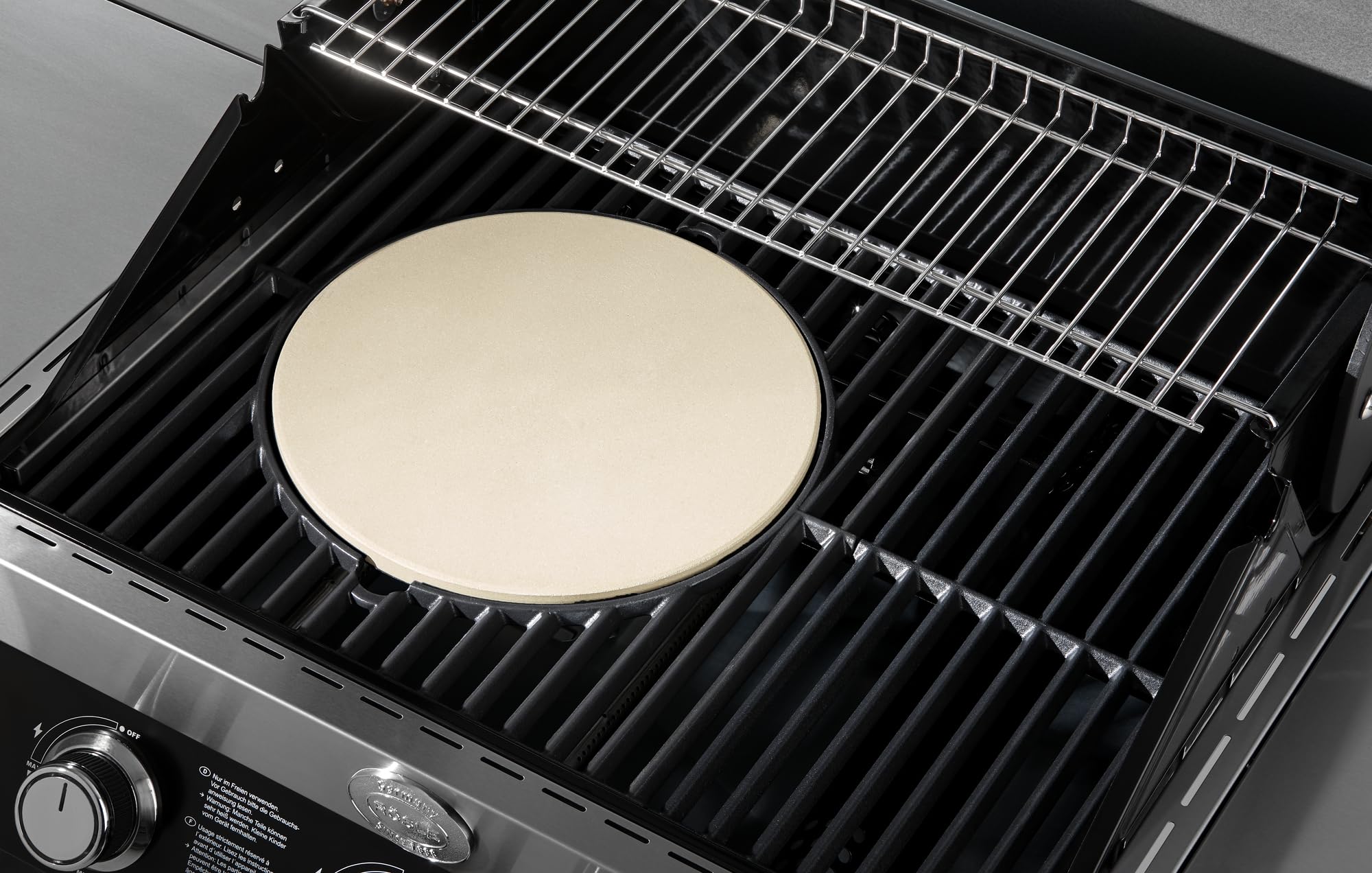 RÖSLE VARIO pietra per pizza in cordierite per preparare pizza, tarte flambée, pane ecc. sulla griglia o in forno, 30 cm